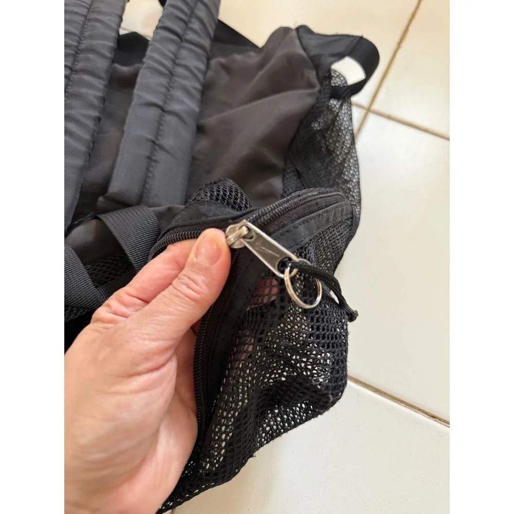 Vintage Nike Mesh Backpack Black Y2K Mini Backpack Sport‎ Utility Bag